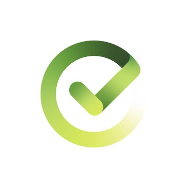 İşaret dizaynını, logo şablonunu, temiz vektörü kontrol et