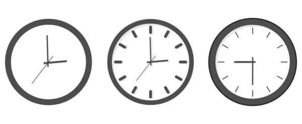 Conjunto de iconos de reloj - Esquema Ilustración vectorial aislada . — Archivo Imágenes Vectoriales