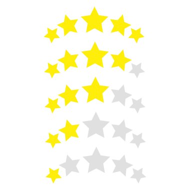 Beyaz arka planda yıldız derecesi. Vektör çizimi