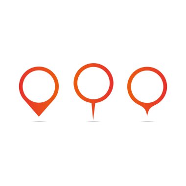 Beyaz arkaplanda kırmızı konum simgesini ayarla.