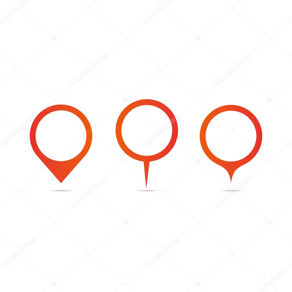 set red location icon on white background.
