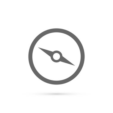 Beyaz arkaplanda pusula simgesi izole edildi. Seyahat simgesi