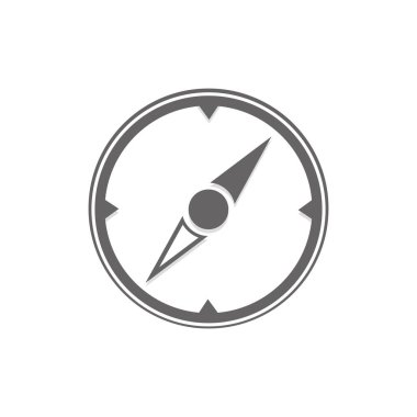 Beyaz arkaplanda pusula simgesi izole edildi. Seyahat simgesi