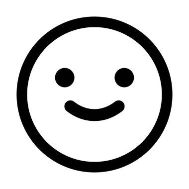 Beyaz arkaplanda izole edilmiş mutlu emoji simgesi