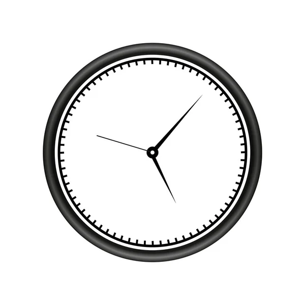 Icône de l'horloge dans un style plat, minuterie sur un fond blanc. Heures d'ouverture. Illustration vectorielle . — Image vectorielle