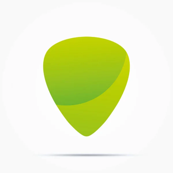 Гитара Зеленый Пик Вектор Значок Изолирован Белом Фоне Логотип — стоковый вектор