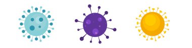 Virus, bacteria, microbes icon. Set vector bacteria sign in flat style. Microbe bacteria icon isolated on white background. clipart