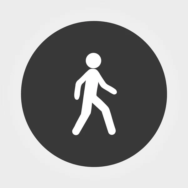 Man Lopen Pictogram Witte Achtergrond Vectorillustratie — Stockvector