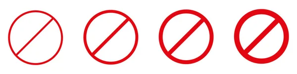 Ilustración del signo prohibido sobre fondo blanco aislado — Vector de stock