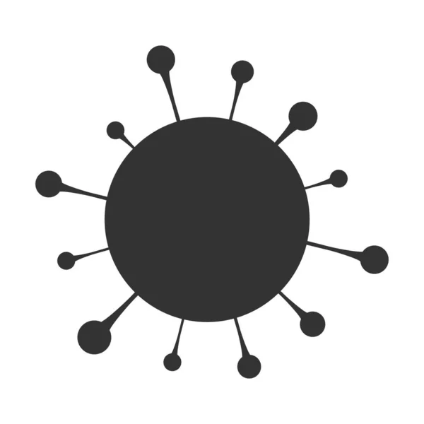 Virus, bacteriën, microben icoon. Vectorbacteriën tekenen in platte stijl. Microbe bacterie icoon geïsoleerd op witte achtergrond. — Stockvector