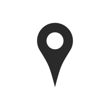 16 harita lobut işareti simgesi elips gri gradyan gölge düz sade bir şekilde. Beyaz arka planda siyah yuvarlak şekiller. Vektör illüstrasyon web tasarım ögesi 8 eps içinde kaydet