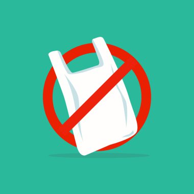 Plastik ürün setini, plastik şişeleri, plastik poşetleri, kırmızı arka planda plastik pipetleri kullanmayı bırakın..