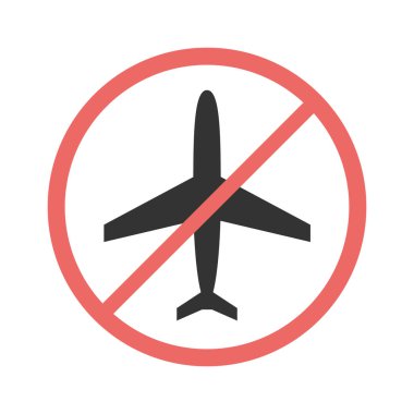 Beyaz arka plan üzerinde uçmak yok yasaklamak işareti vektör.