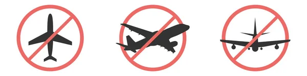 Volar Sobre Fondo Blanco Prohibir Vector Signo — Vector de stock