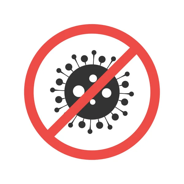 Заборонений Знак Піктограмою Гліфа Вірусу Зупинити Силуетний Символ Антивірусний Імунітет — стоковий вектор