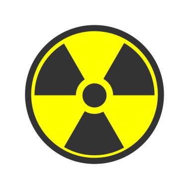 Biyolojik tehlike simgesi. Virüs uyarısı. Beyaz arka planda izole edilmiş biyolojik tehlike sembolü. Biyolojik tehlike işareti. Eps 10