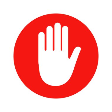 Coronavirus kırmızı işaretini durdur. Kapalı alan 19 işareti yok. Vektör simgesi. Coronavirus Kontrol. Koronavirüsle savaşmak.