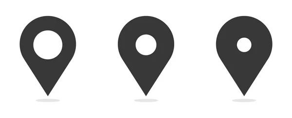Zestaw ikon lokalizacji.nowoczesne znaczniki map. Ilustracja wektora na białym tle — Wektor stockowy