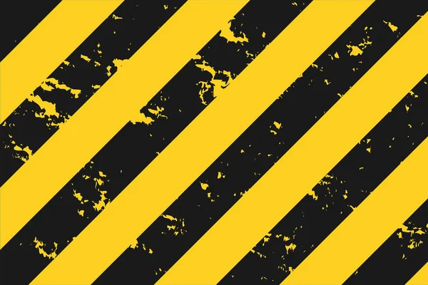 黄色と黒のストライプのイラスト 有害物質や放射性物質のシンボル 伝統的な背景とグランジ効果 ベクターイラスト — ストックベクタ