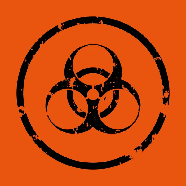 Vektorová Ilustrace Varovného Signálu Grunge Biohazard Infikovaný Vzorek Symbol Červeného — Stockový vektor