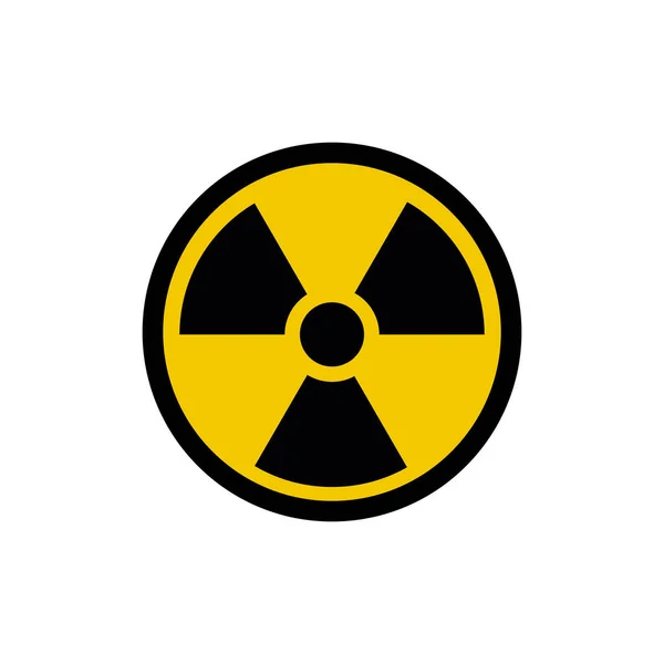 Radioactive Sign Grunge Style Vector Illustration White Background — Stock Vector