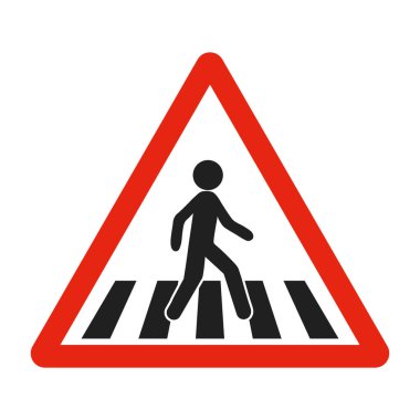 Crosswalk icon. Flat crosswalk vector icon illustration isolated on white background. clipart