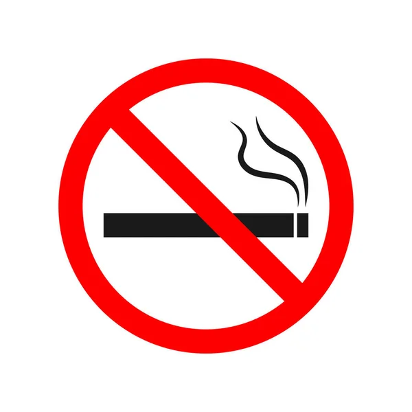 Hay Señales Fumar Icono Signo Prohibido Aislado Ilustración Del Vector — Archivo Imágenes Vectoriales