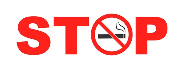 喫煙の兆候はない 白い背景に独立したベクトル図 — ストックベクタ