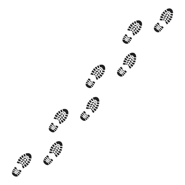 Icono de huella aislado sobre fondo blanco. Ilustración vectorial — Vector de stock