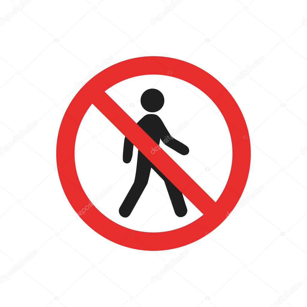 no entry sign, no entry, hapreschen people input, editable vector illustration on white background