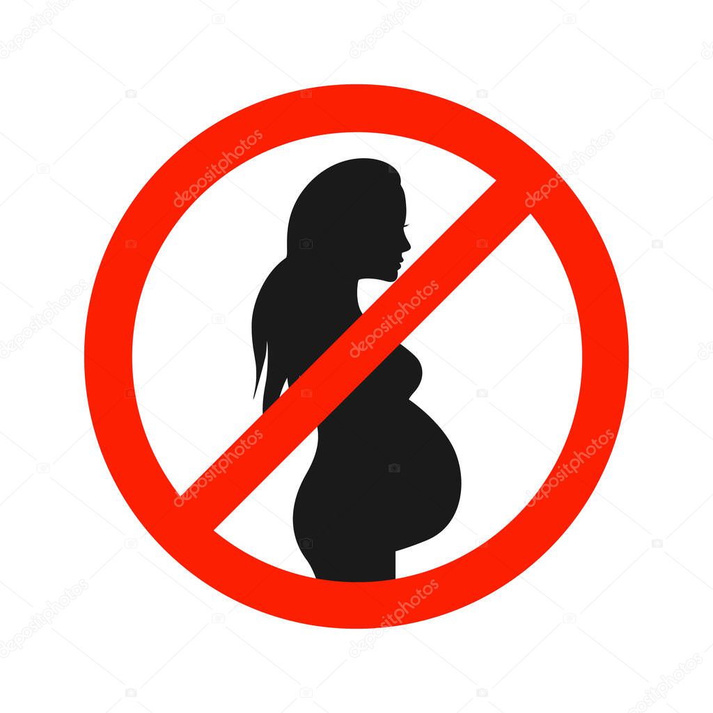 no pregnant woman sign. vector illustration on a white background.