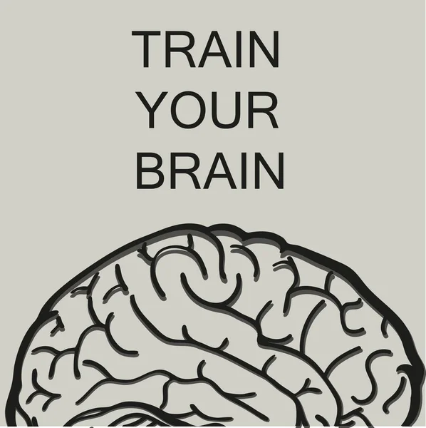 Train your brain — Stock Vector