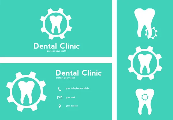 Plantillas de logos dentales — Archivo Imágenes Vectoriales