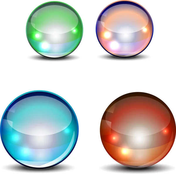 Blue, red,green spheres — Stock Vector