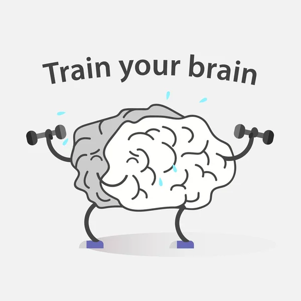 Logotipo del cerebro deportivo — Vector de stock