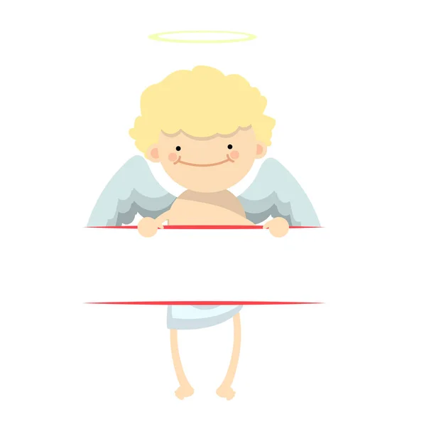 Ангел маленький хлопчик банер — стоковий вектор