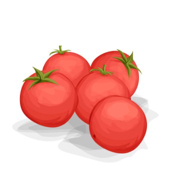 Tomat vektör çizim karikatür tarzı. İzole
