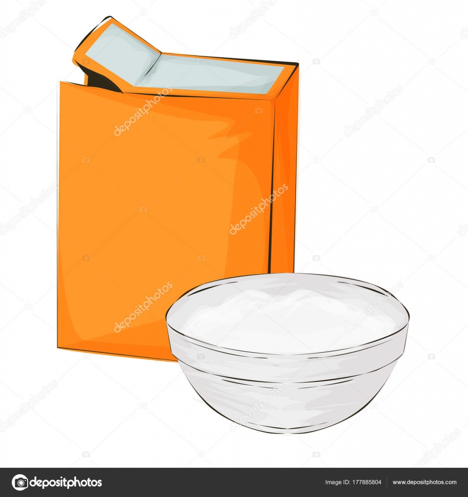 Baking soda vector illustration on a white background Stock Vector