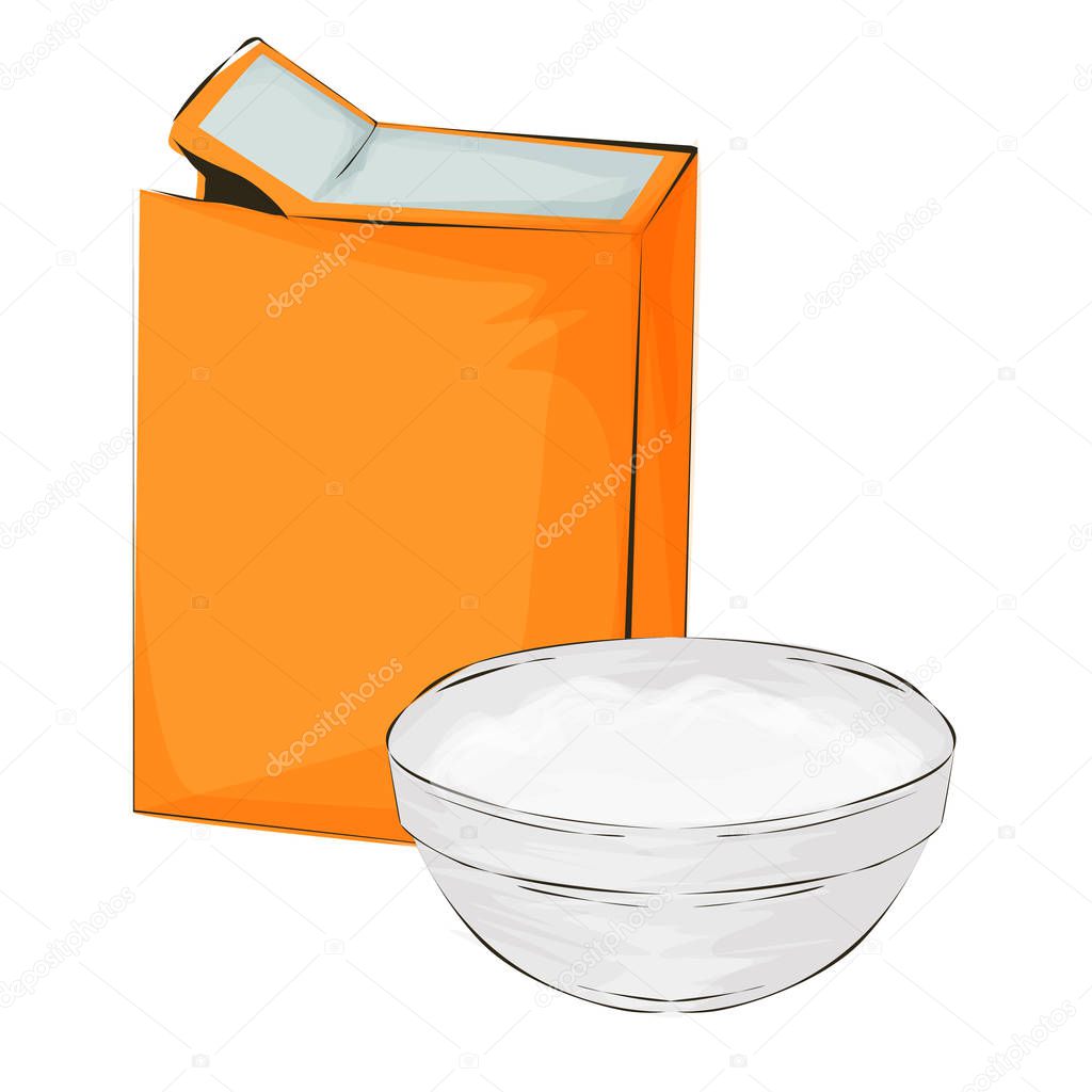 Baking soda vector illustration on a white background
