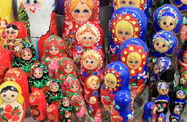 Colorful set of matrioskas — Stock Photo, Image
