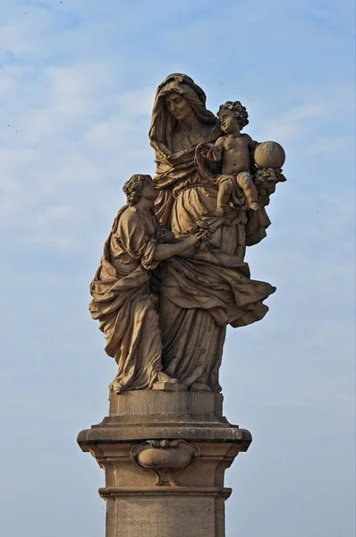 Statua di Sant'Anna a Praga — Foto Stock