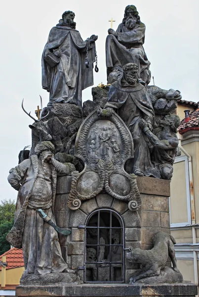 Statuary of St. John of Matha, St. Felix of Valois and St. Ivan — Stock Photo, Image