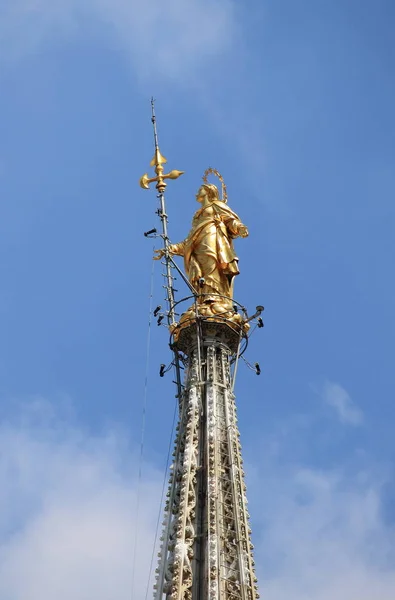 Madonnina gold statue in Milan — Φωτογραφία Αρχείου