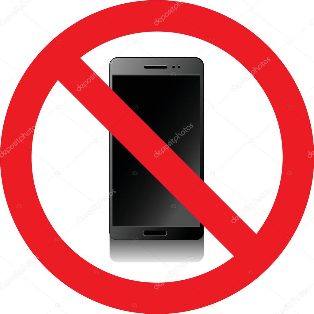 No smartphones sign