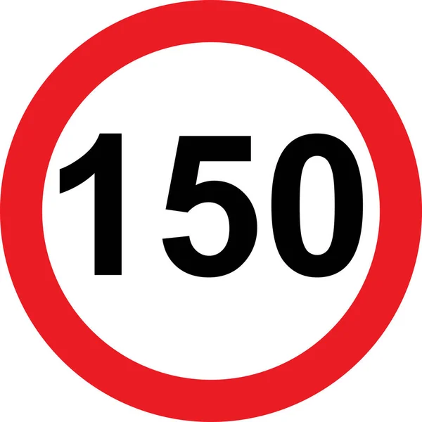 150 sinal de estrada limitação de velocidade — Fotografia de Stock
