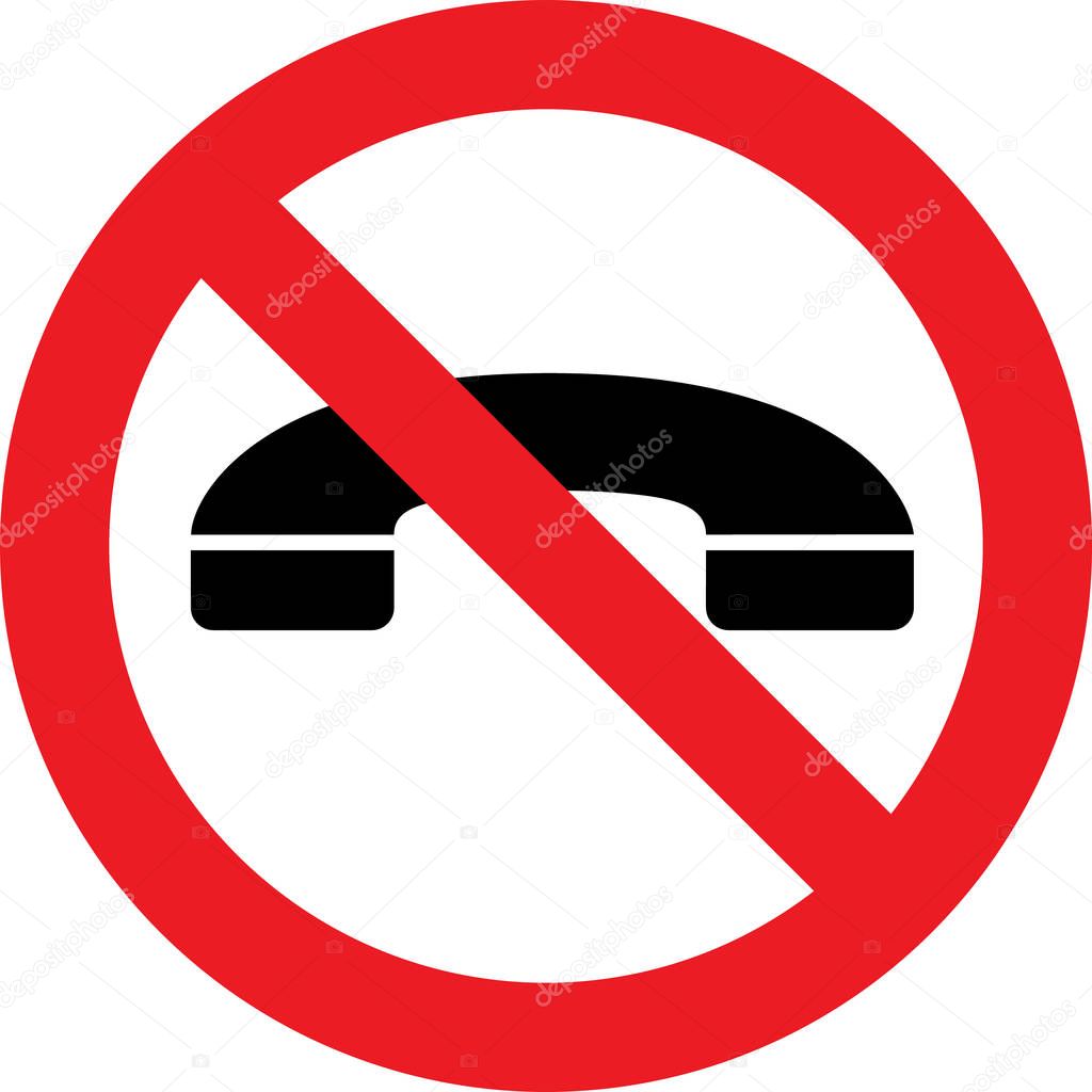 No phones sign