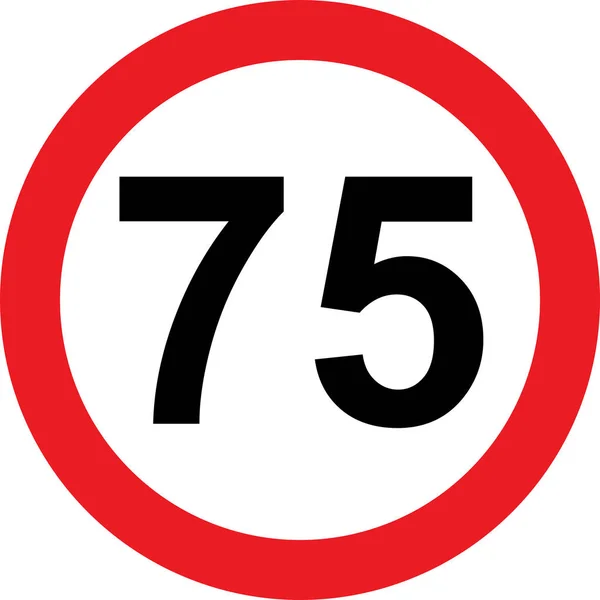 75 limitation de vitesse panneau routier — Photo