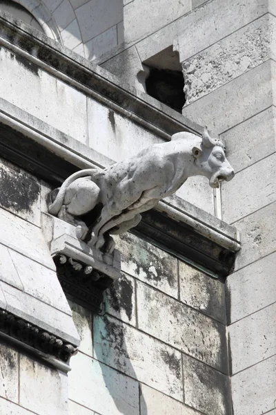 Gargoyle Basilikan Sacre Coeur Paris Frankrike — Stockfoto