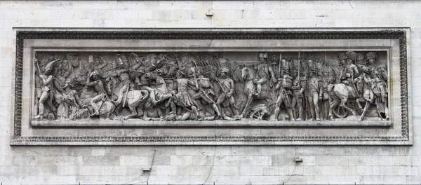 Sculptures ornementales sur l'Arc de Triomphe à Paris — Photo