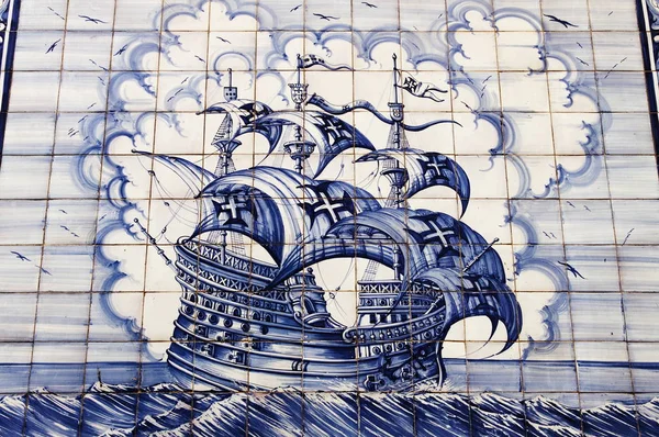 Oude traditionele Azulejos — Stockfoto